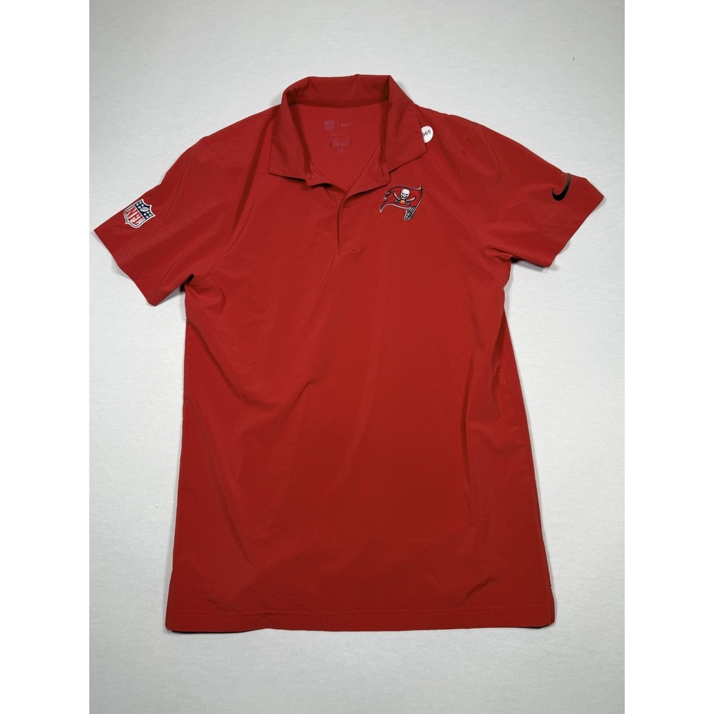 Tampa Bay Buccaneers Shirt Mens Medium Red NFL Football Nike Dri Fit Polo